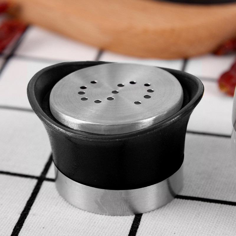 Stainless Steel & Glass Spice Jar Set - Modern Salt & Pepper Shakers