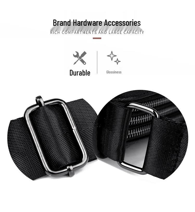 2025 Men's Genuine Leather Crossbody Bag with Three-Layer Main Compartment and Large Capacity