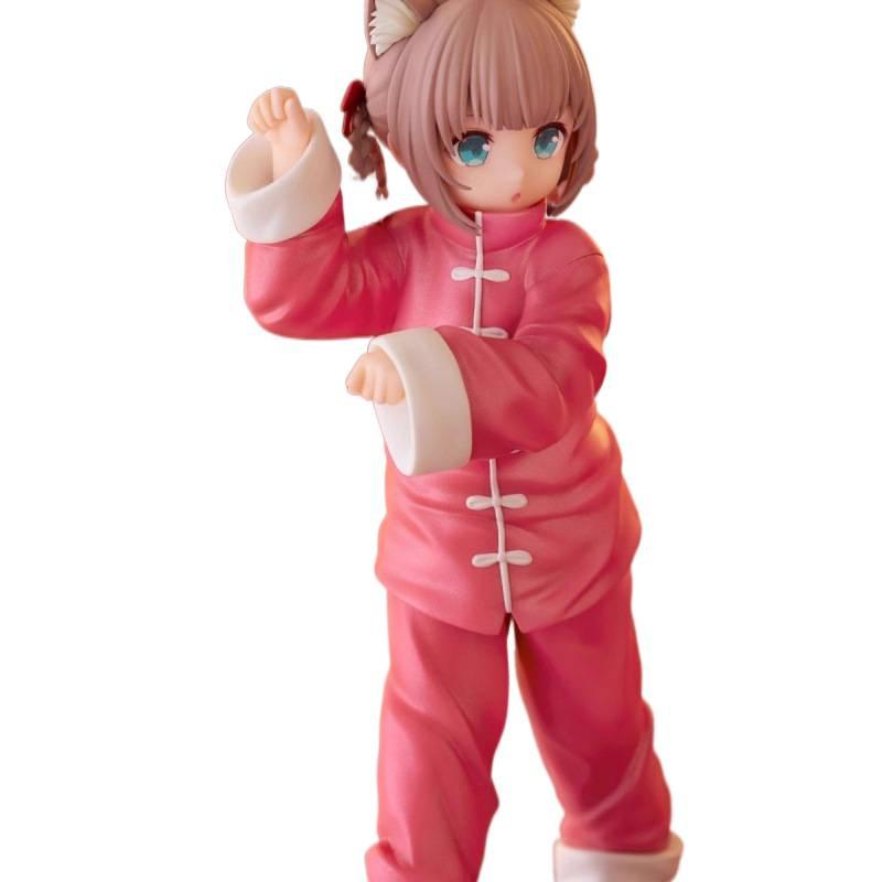 Soybean Powder Dress-up Series Cheongsam Kung Fu Guofeng Cheongsam Soybean Powder Figure My Cat Beautiful Girl Doll Ornament