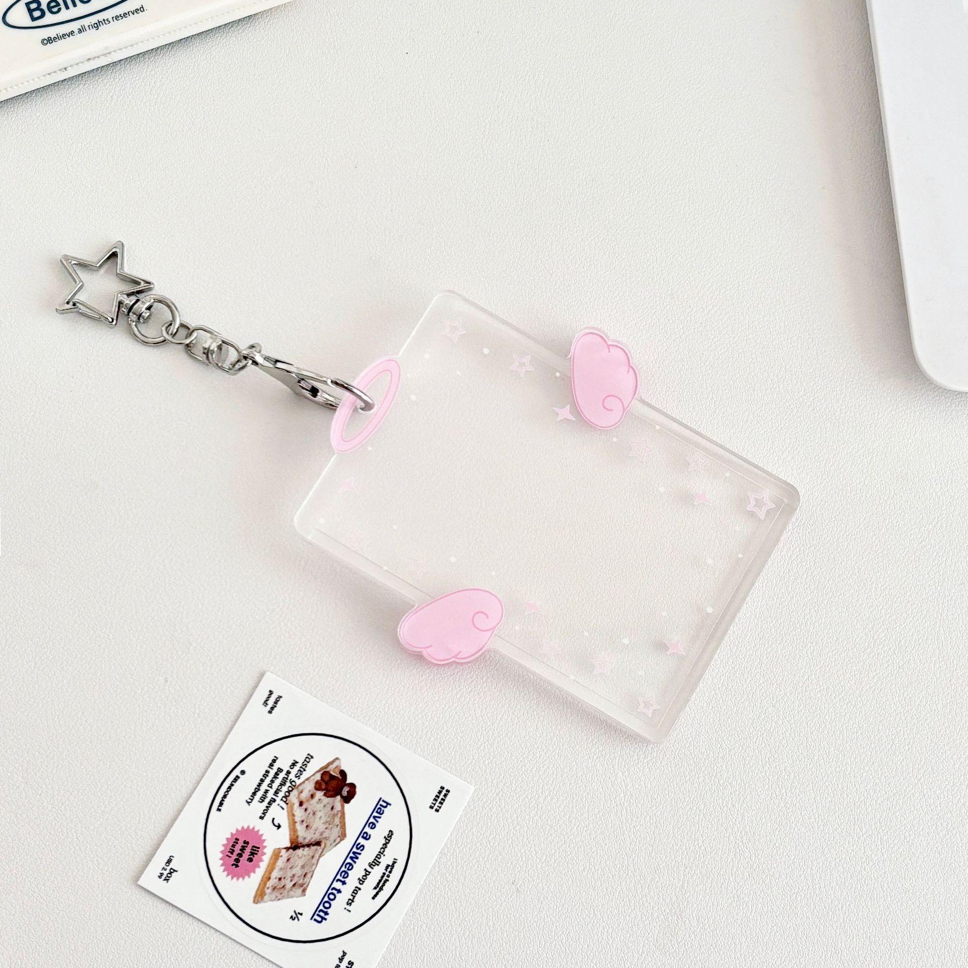 

Kpop Card Holder Keychain Sleeve Clear Acrylic Badge ID Holder Idols K-pop Album Binder Photo Frame