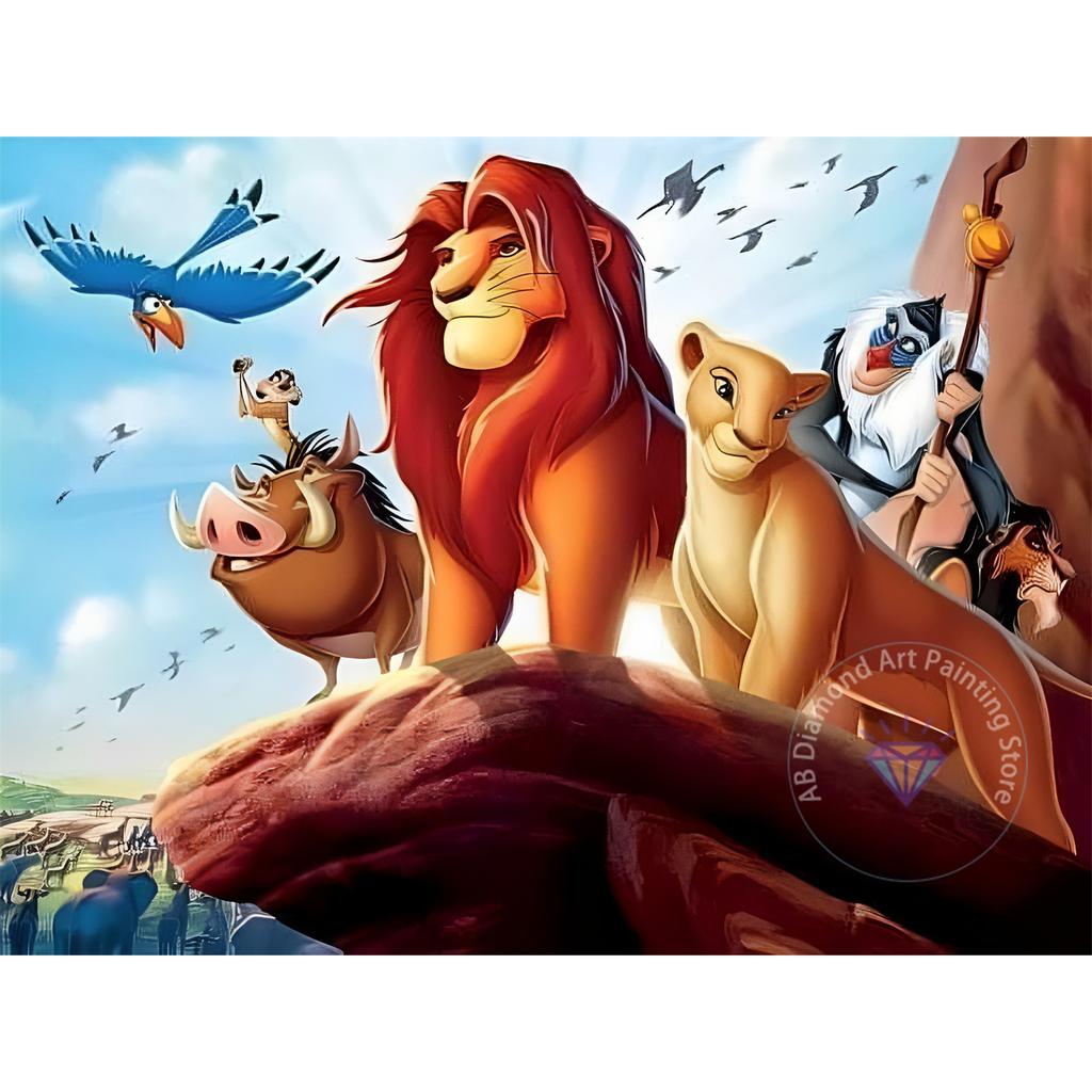 The Lion King Diamond Painting Set 5D DIY Diamond Cross Embroidery Handmade Art Adult and Children's Gifts Home Decoration