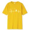 Cotton Oversize Tee Fishing Heartbeat Novelty Funny T Shirt Hip Hop Tshirt Streetwear T-Shirt Harajuku Shirt Shirt Male