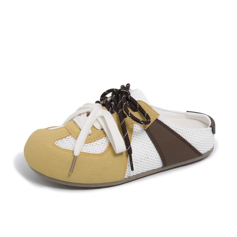 

Летние новые полукеды белые туфли женские дышащие студенческие для увеличения роста повседневные женские туфли 35 жёлтый