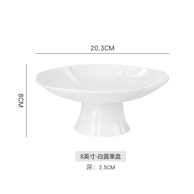 High Footed Tea Snacks Cold Dishes Buddhist Mood Sacrificial Plate Hotel Club Creative Tableware High Plates Dim Sum Snack Plate