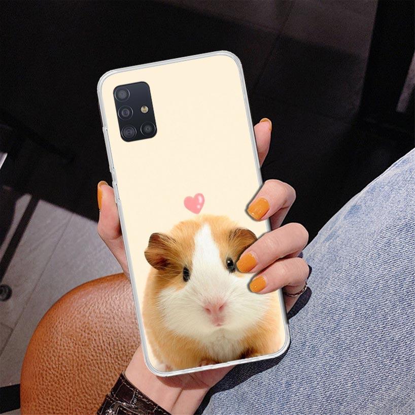 Cute Lovely Pet Hamster Phone Case For Samsung Galaxy A52 A32 A22 A12 A51 A31 A50S A30S A20S A10S Note 20 Ultra 10 Plus S10 A72