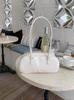 JIAERDI Vintage Silver Shoulder Bag Purse Women Fairycore Aesthetic Leather Y2k Underarm Bag Ladies Fashionable Bowling Bag Chic