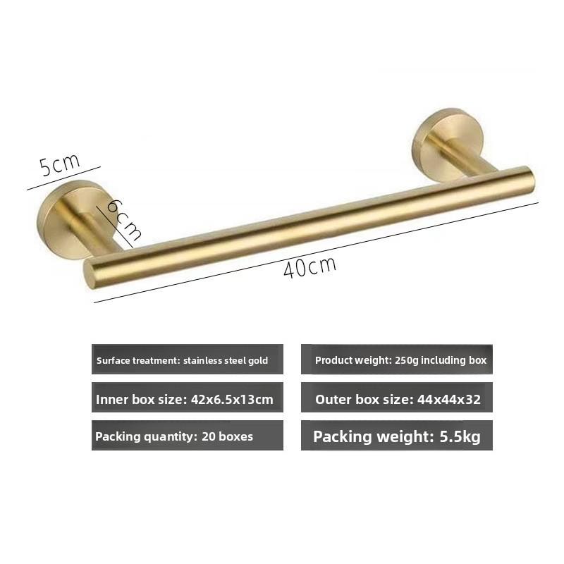 10Pcs Stainless Steel Bathroom Hardware Set Wall Mounted Towel Rail Bar Rack Bathroom Accessories