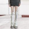 Y2k Women Leg Warmer Soft Solid Color Over The Knee Tie-up Thigh-high Leg Warmers Socks for Party Street
