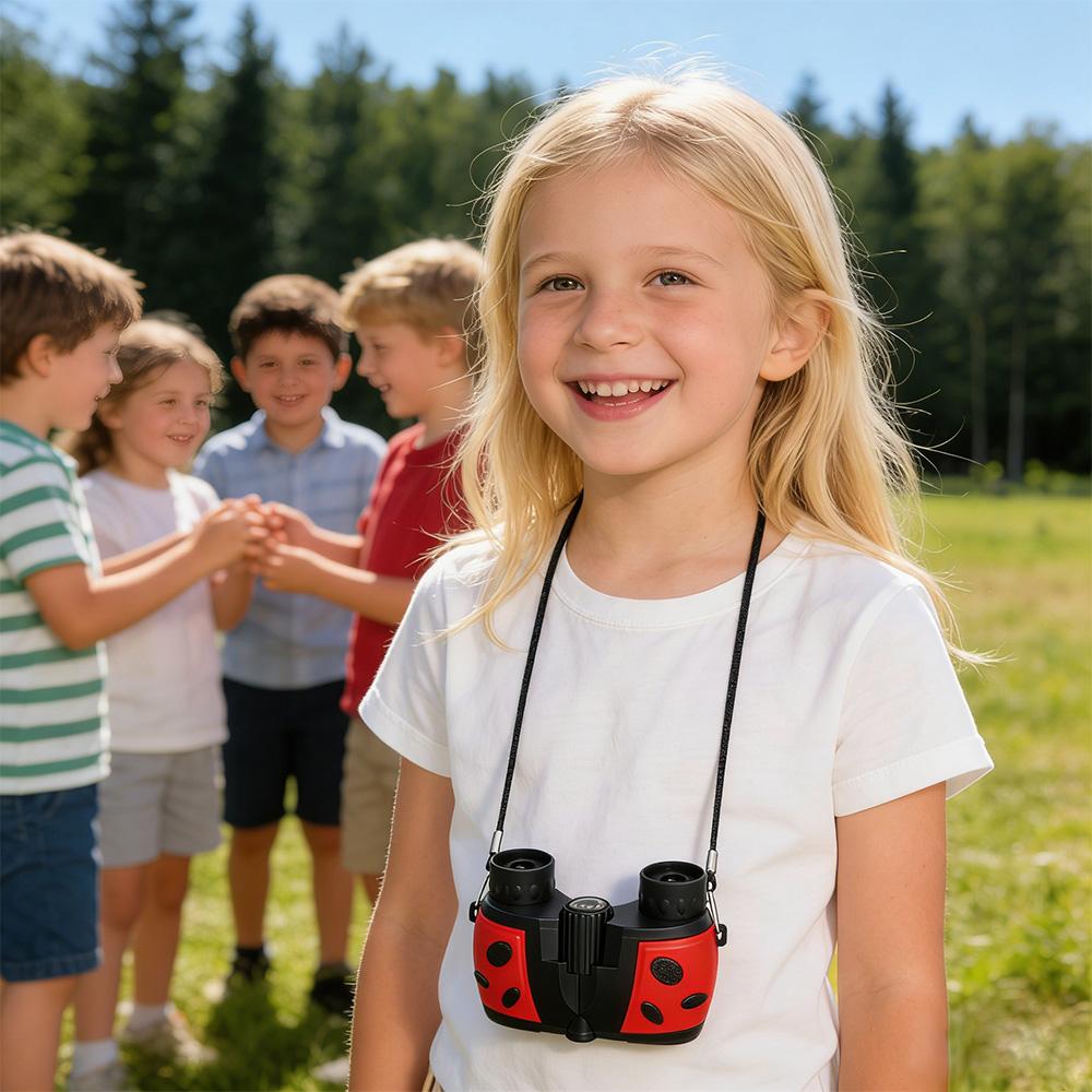 Ladybug Style 8×22 Monocular Telescope - Compact Hd Mini Scope Portable For Kids Outdoor Exploration Bird Watching