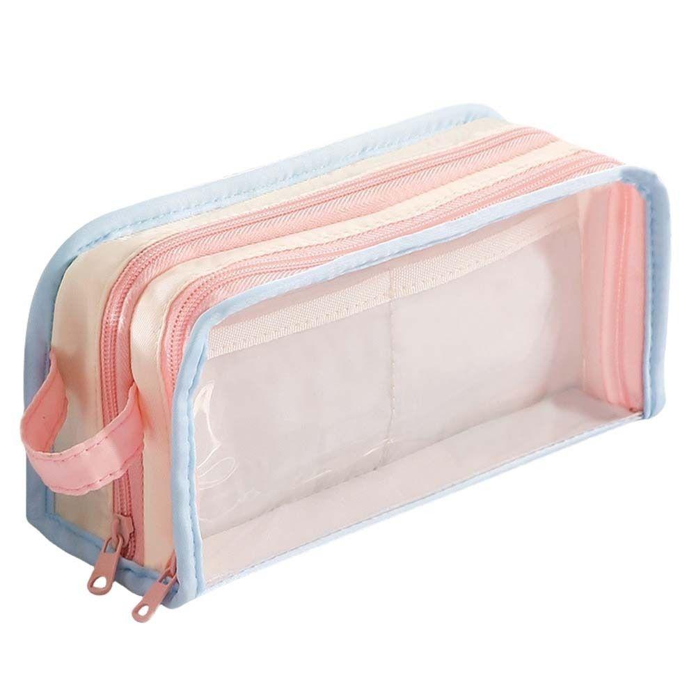 Transparent Display Korean PVC Stationery Bag Multilayer Ins Pencil Pouch  Office