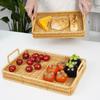 Woven Handheld Woven Serving Basket Retro Style Plastic Rattan Storage Tray  Kitchen Storage