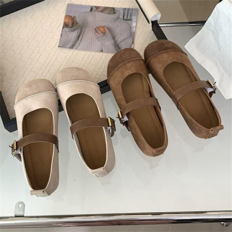 Fashion Spring/Autumn Fashion Buckle Single Women's Solid Color Model Square Toe Beautiful Casual and Comfortable Loafers Zapatos Mujer