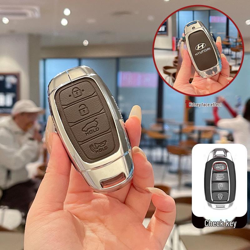 Metal Leather Protective Key Cover for 2021-22 Beijing Hyundai Custu