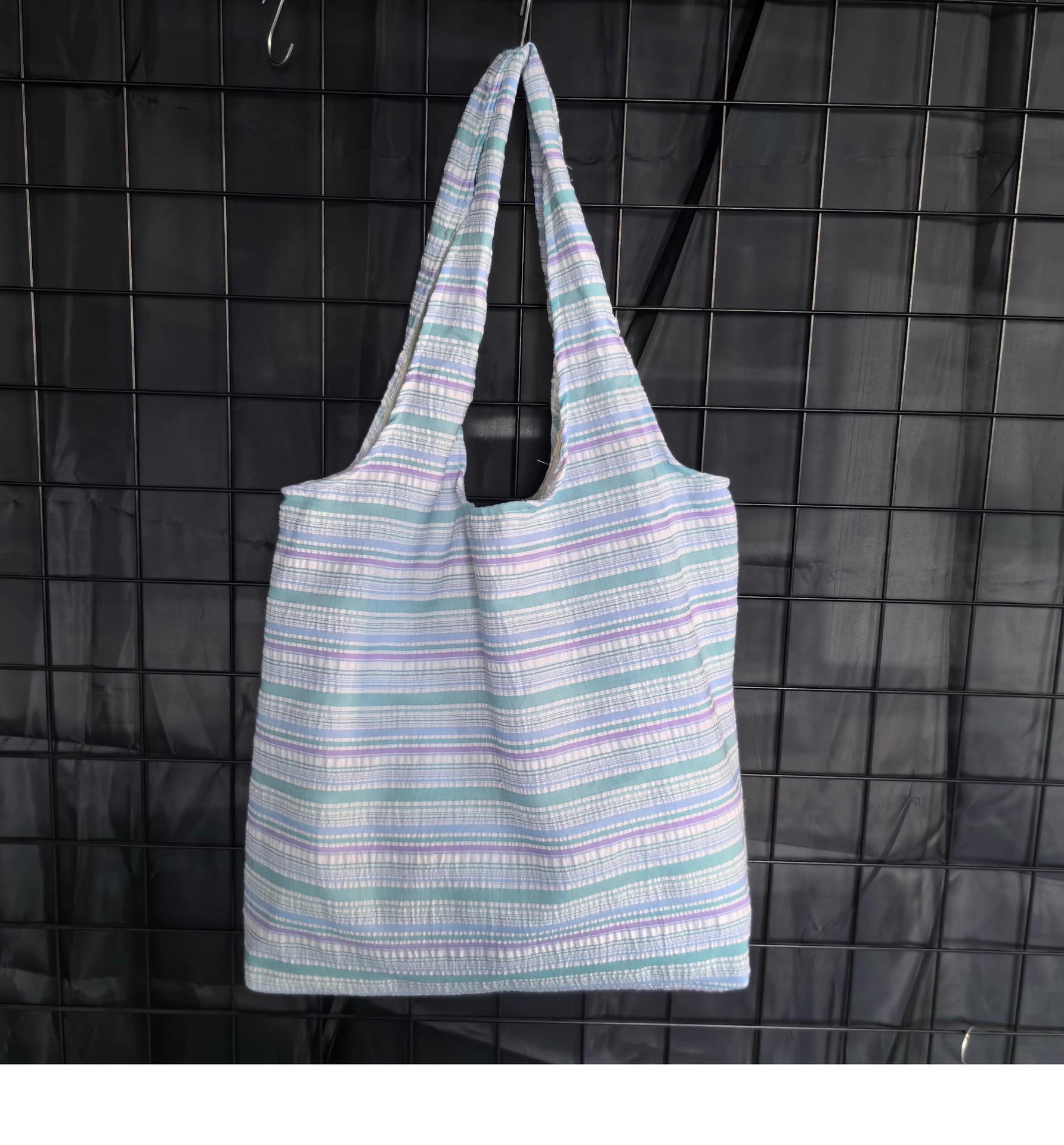 Сумка через плечо из текстурированной полосатой парусины - большая вместимость, идеально подходит для студентов и путешествий