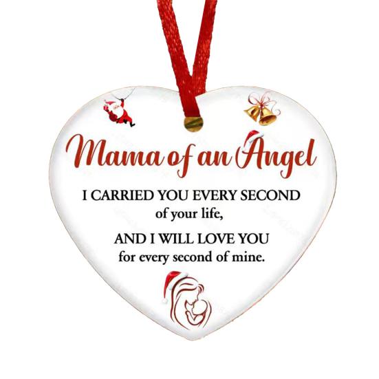 Memorial Christmas Ornaments Hug from Heaven Heart Shaped Christmas Tree Ornament Sympathy Gifts for Loss of Loved One