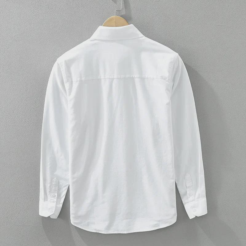 Men's Japanese Style Long-Sleeve Shirt: Youth Fashion, Casual and Loose Fit
