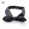 Vintage Knotted Solid Colors Rabbit Ears Hairband Bowknot Headband Headwrap Turban