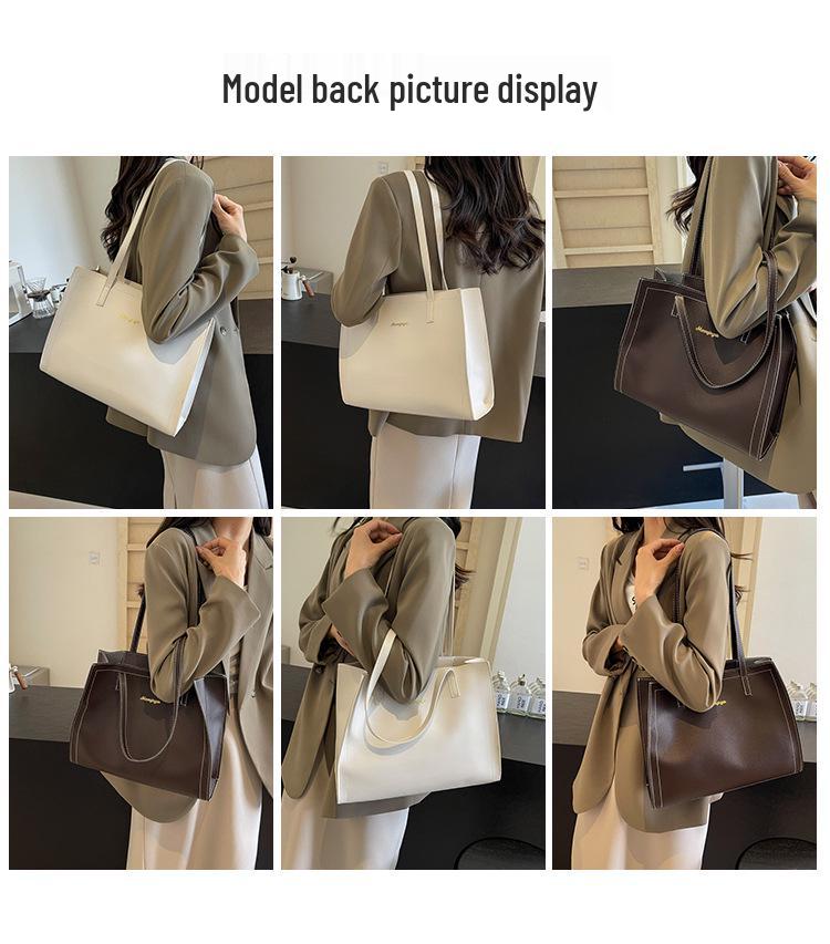 Women's 2024 Spring/Summer Versatile Solid Color Tote – Korean Style Shoulder Bag