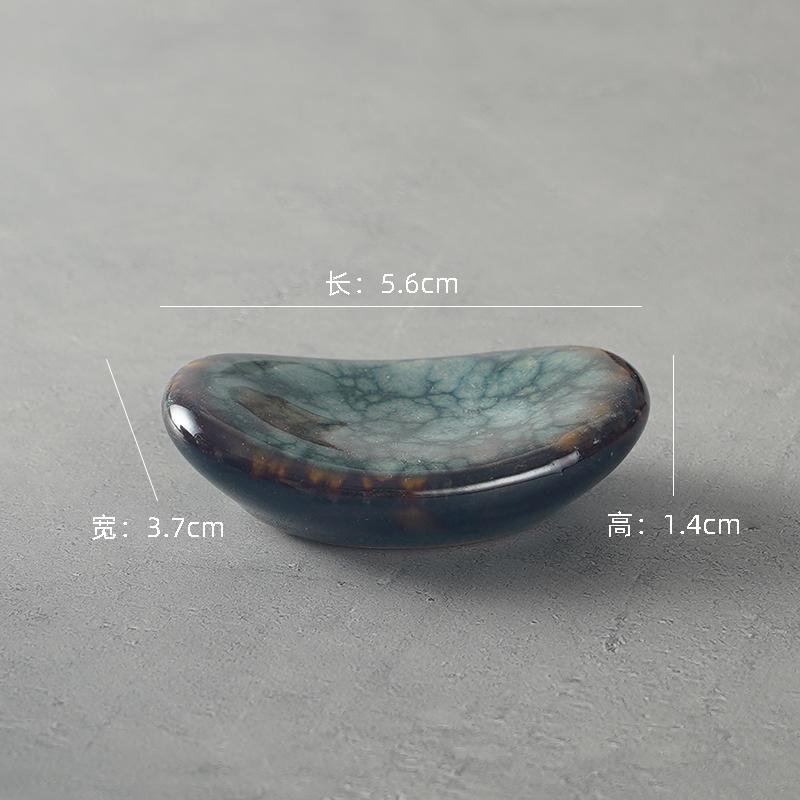 Japanese Ceramic Chopstick Rest Kiln Change Glaze Creative Chopstick Holder for Home Restaurant Table Setting Utensil Stand Gift