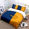 Blue-yellow split with "CABJ" Bedding sets Duvet cover sets Duvet covers Pillowcases(1 * Duvet Cover 2 * Pillowcases, without duvet insert)