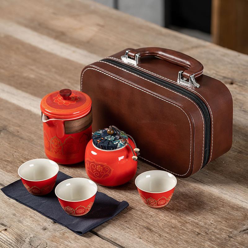 Travel Tea Set, Convenient Kung Fu Tea Set Set, Outdoor Kuaike Cup, Holiday Company Business Gift