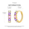 Hot Sales Original 925 Sterling Silver Purple Zircon Hoop Earrings For Women Elegant Jewelry Gift