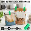 10 Pcs Food Sealing Clips Snack Bag Plastic Sealer Clip Reusable Moisture Proof and Leak Proof for Snack Keep Food Fresh