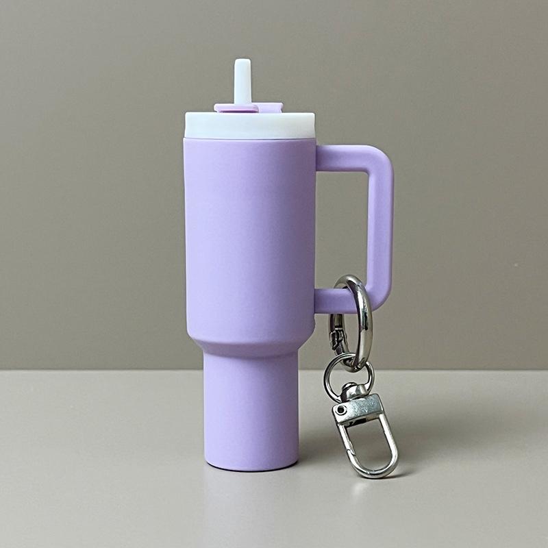 

Kawaii Mini Cup брелок кулон аксессуары бутылка для воды брелок ключ кошелек сумочка подвески для женщин фиолетовый