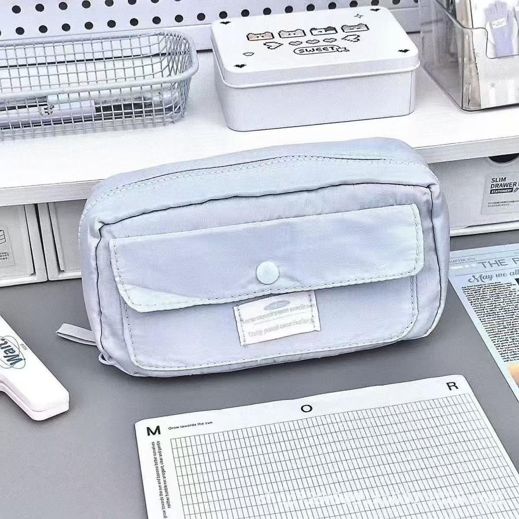 Student Canvas Multilayer Pen Case With Large Capacity For School And Office Use