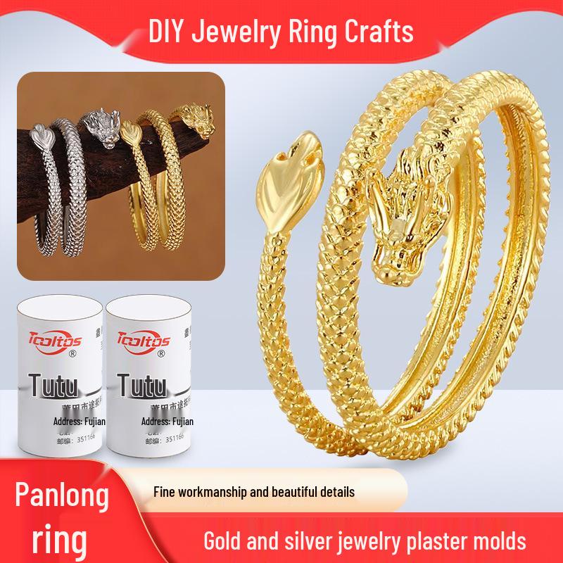 Dragon Scale Gold & Silver Ring Mold: Coiled Dragon Design Jewelry Tool