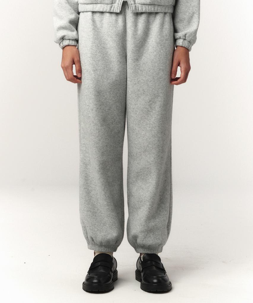 Seteo (W) Theo Brushed Fleece Jogger Pants Melange Gray