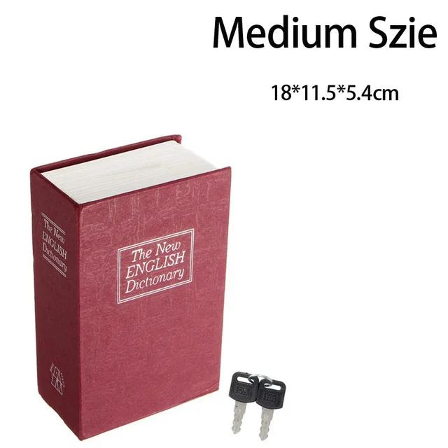 Hjem Bok Safe Nøkkel Lås Type Høy kvalitet Hemmelig bok Skjult Safe Safe Metall Stål Simulering Klassiske bøker Pengeboks Myntbank