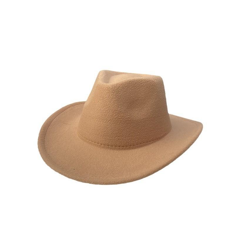 Cross-Border Hot-Selling New Western Cowboy Hat Felt Top Hat British Retro Jazz Hat Manufacturer Wholesale Supply Is Stable