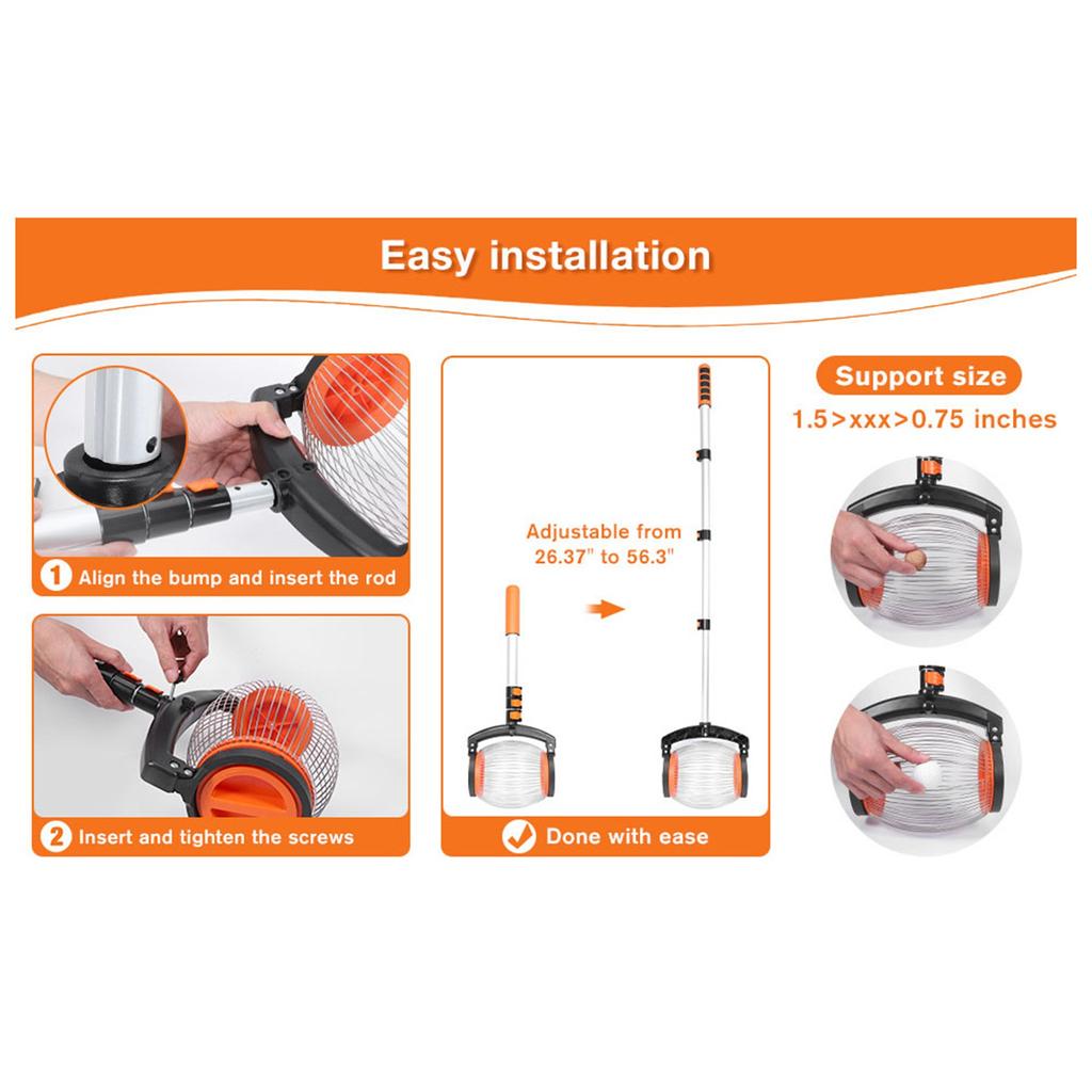 Rolling Nut Collector Manual Ball Gatherer Multifunctional Garden Picker Tool for Walnut Chestnut Fr