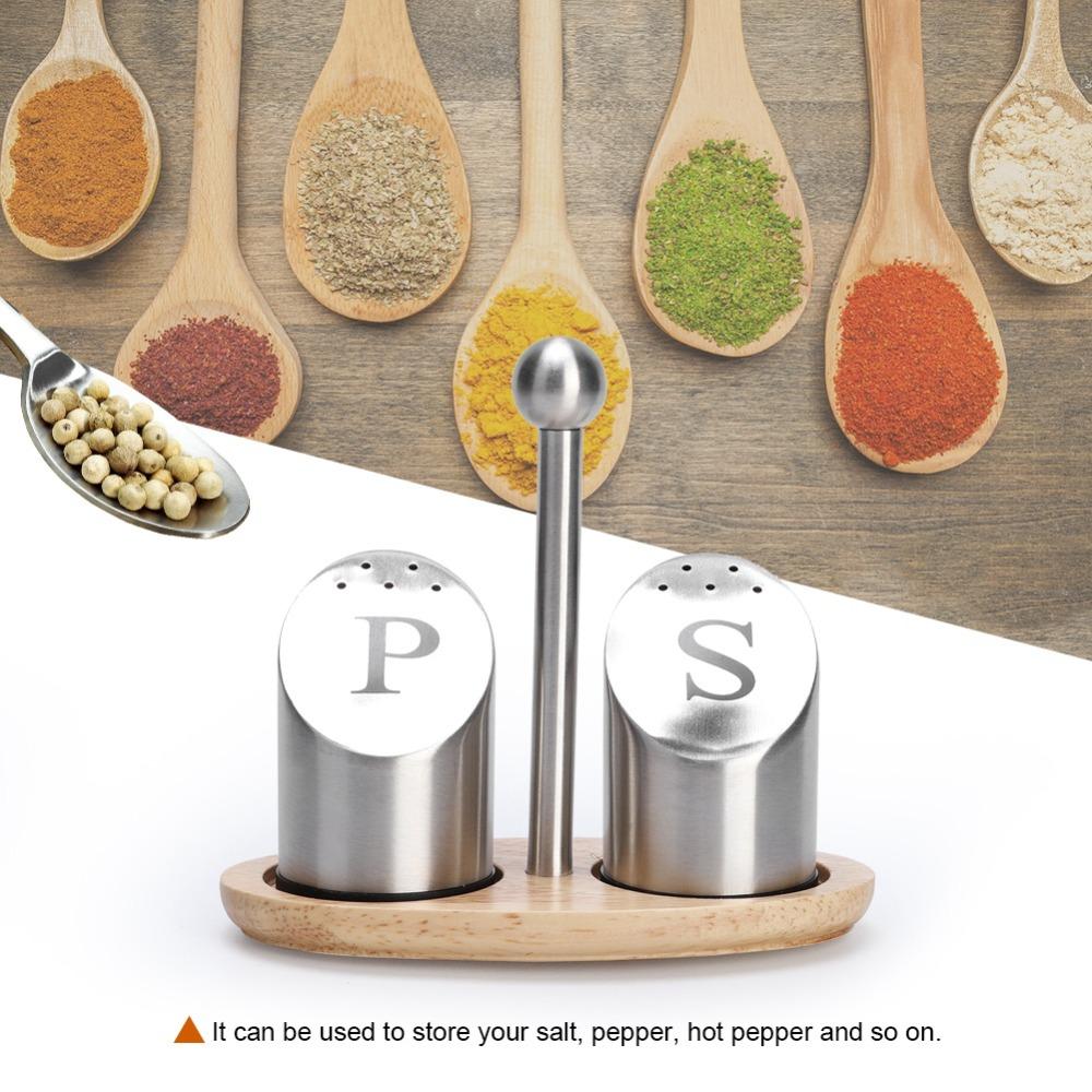 Stainless Steel Seasoning Bottle Small-Hole Lid Spice Container Easy Spice Jar Set  Countertop