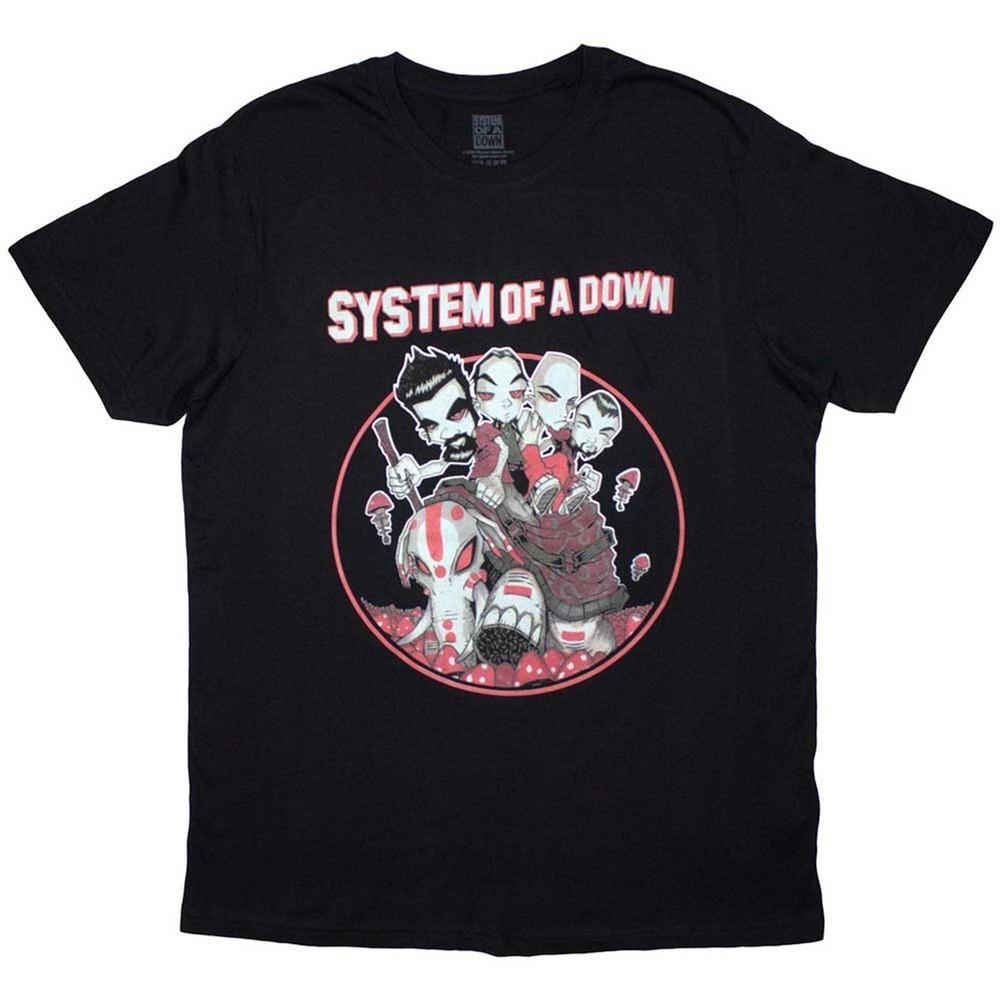 System Of A Down TShirt Mushroom People Official Band Black New Unisex T-Shirt M