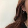 Cold wind ear clips without ear piercings, hip hop simple ear bone clips, integrated earrings 2025 tide