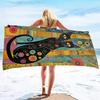 Colorful Cat Art Print Bath Towel - Soft Absorbent Towel for Cat Lovers, Unique Design for Everyday Use and Relaxation