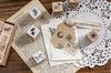 MissOrange Wooden Rubber Stamp Creative Stamp Set for Craft and Set, Moon, Flower, Leaf, Bowknot, Cards, Scrapbooking, Planners, 16-Piece Set, M-26