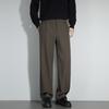 Black Suit Pants Men's Summer Drape Loose Straight Pants Trendy High-end Casual Wide-leg Trousers