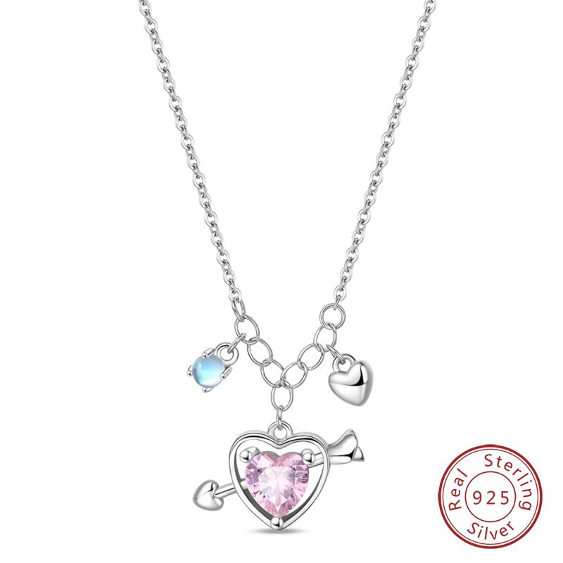 Necklace 925 Silver Cross Moonlight Guardian Dreamcatcher Necklace For Women Fashion Birthday Anniversary Jewelry Gifts