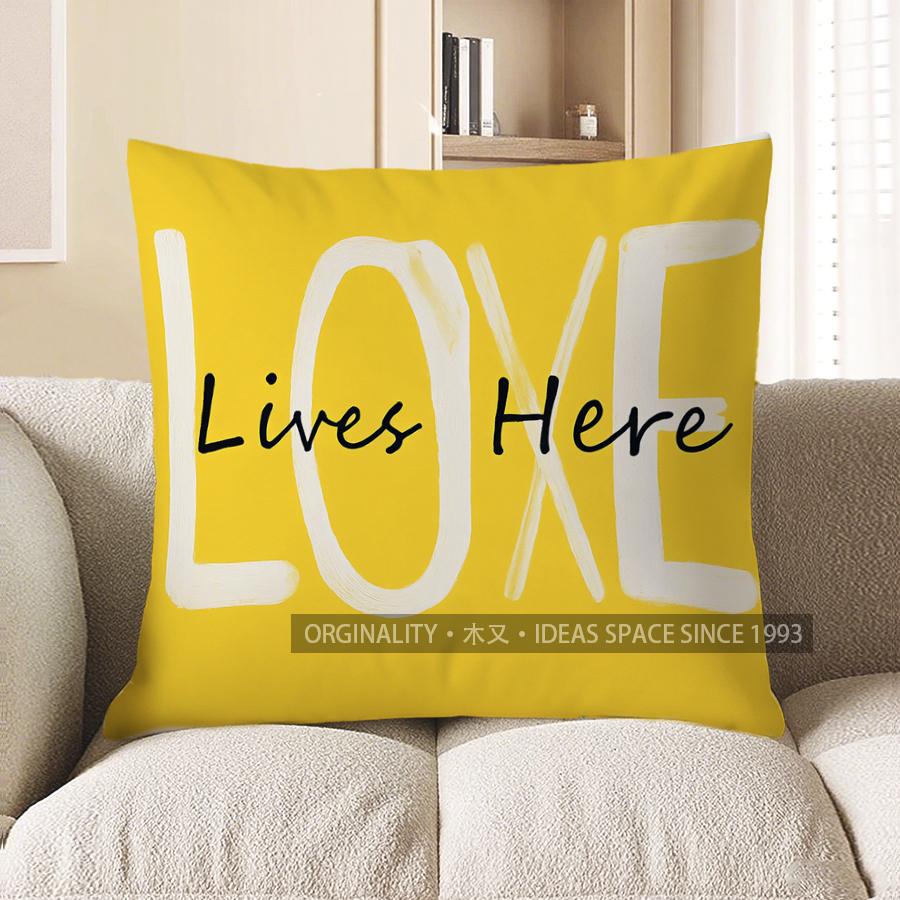 Home Decor Home Bless Our Stylish Decorative Pillow Pattern Cushion Cover Suitable for Sofa Bedroom Car Pillow Cover