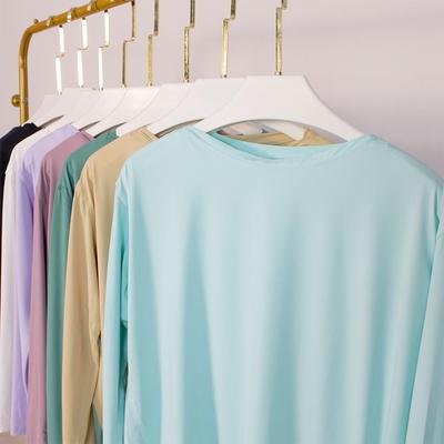 Schnelltrocknendes Modal-Yoga-Top für Damen – leicht, atmungsaktiv, hochelastisch, sonnengeschützt, Rundhalsausschnitt.