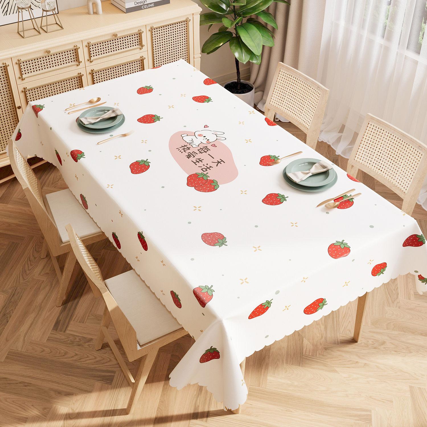

Minimalist Line Geometric Pattern Printed Tables Mat PVC Material Wavy Edge Tablecloth Wear Resistant Heat Insulating Desk Pad tablecloth 90x90cm