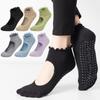 Eur35-42 Combed Cotton Backless Yoga Socks Women    Pilates Socks Indoor Dance Fitness Exercise Sports Socks
