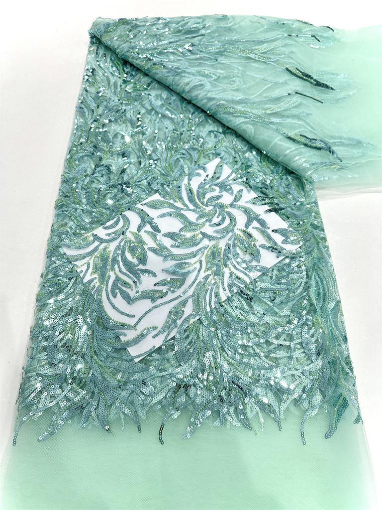 Wine Red African Beaded Lace Fabric Sequins Embroidery 2025 High Quality French Mesh Lace Fabrics for Women Designs Party Sewing