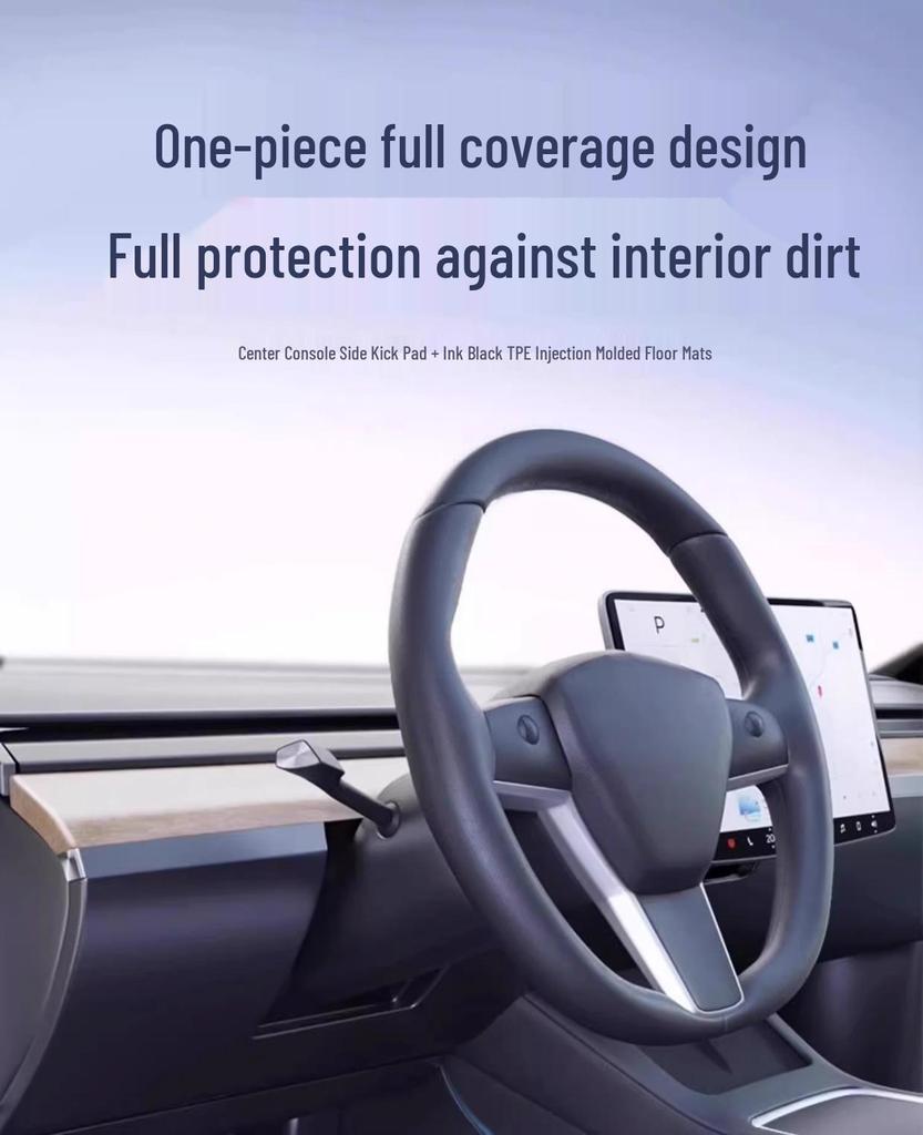 Right-Hand Drive Tesla Model Y/3 Refresh Foot Pad Carpet for Hong Kong - Front & Rear Trunk