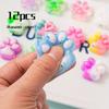 12pz Mini Artiglio di Gatto Peluche Pinza Divertente, Colorato, Riempitivi per Feste di Halloween/Natale