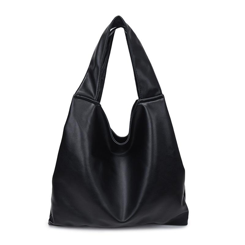 

Вместительная сумка-тоут для поездок на работу, женская летняя новая модная парусиновая сумка в стиле ленивого ветра, повседневная на плечо, подмышку чёрный