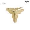 Puntos 4Pcs 25mm Antique Triangular Corner Bracket Hardware Luggage Case Protector